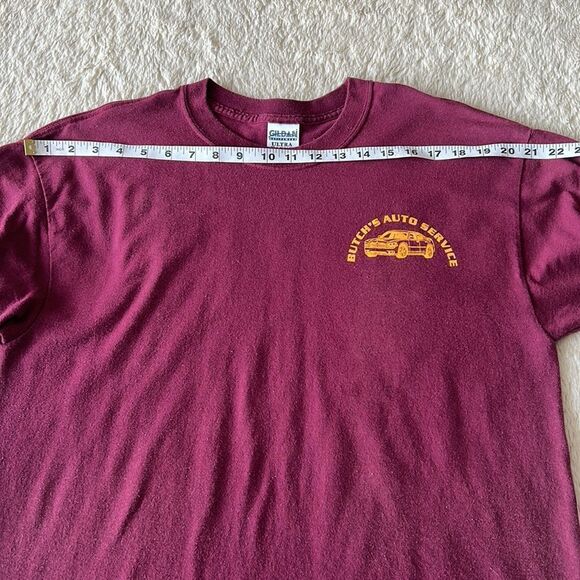 Butch's Auto Service short sleeve shirt maroon size large - Picture 11 of 16